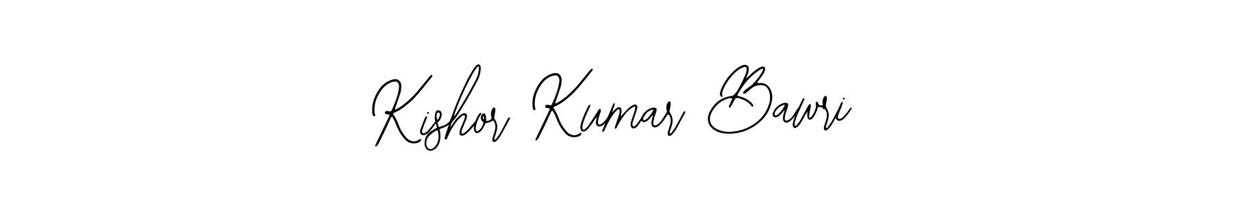 How to make Kishor Kumar Bawri name signature. Use Bearetta-2O07w style for creating short signs online. This is the latest handwritten sign. Kishor Kumar Bawri signature style 12 images and pictures png