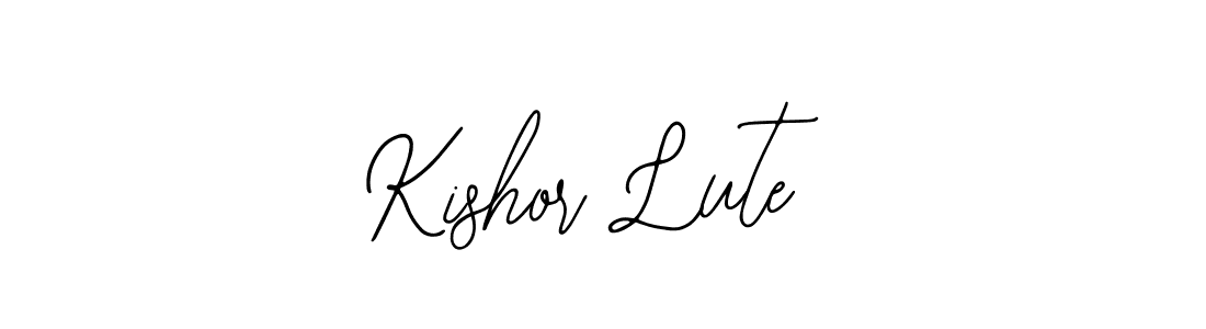 How to make Kishor Lute name signature. Use Bearetta-2O07w style for creating short signs online. This is the latest handwritten sign. Kishor Lute signature style 12 images and pictures png