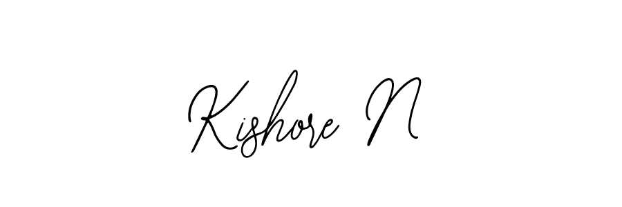 Design your own signature with our free online signature maker. With this signature software, you can create a handwritten (Bearetta-2O07w) signature for name Kishore N. Kishore N signature style 12 images and pictures png