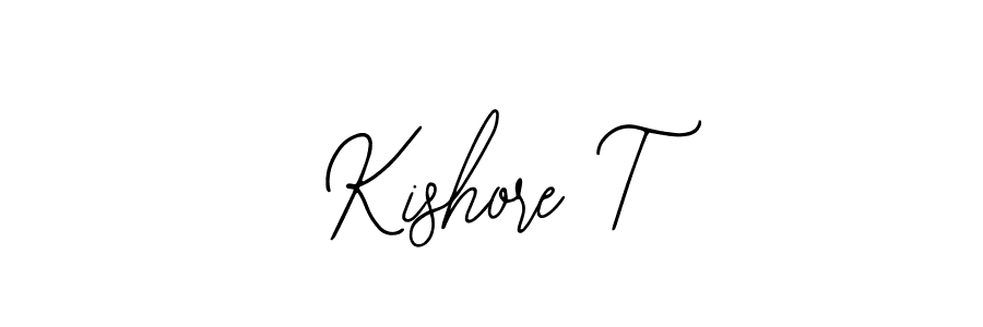 Use a signature maker to create a handwritten signature online. With this signature software, you can design (Bearetta-2O07w) your own signature for name Kishore T. Kishore T signature style 12 images and pictures png