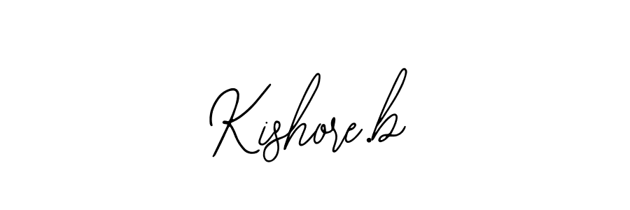 You should practise on your own different ways (Bearetta-2O07w) to write your name (Kishore.b) in signature. don't let someone else do it for you. Kishore.b signature style 12 images and pictures png
