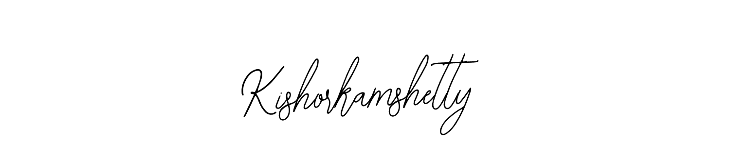 The best way (Bearetta-2O07w) to make a short signature is to pick only two or three words in your name. The name Kishorkamshetty include a total of six letters. For converting this name. Kishorkamshetty signature style 12 images and pictures png