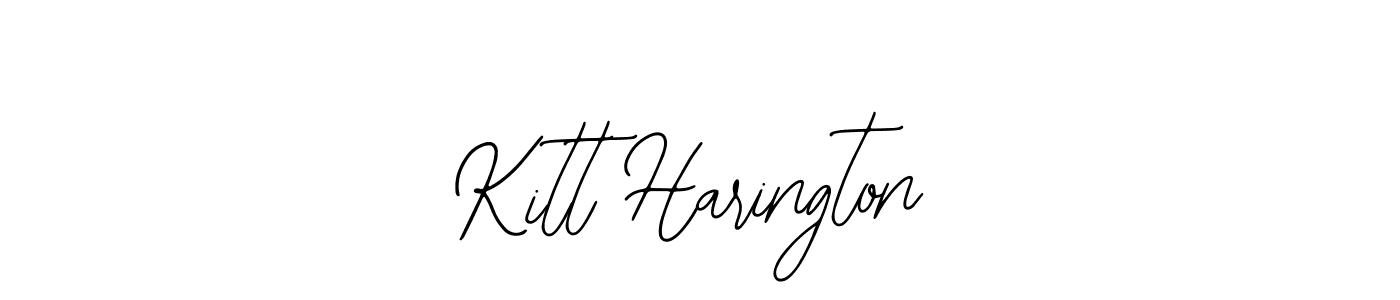 How to make Kitt Harington name signature. Use Bearetta-2O07w style for creating short signs online. This is the latest handwritten sign. Kitt Harington signature style 12 images and pictures png