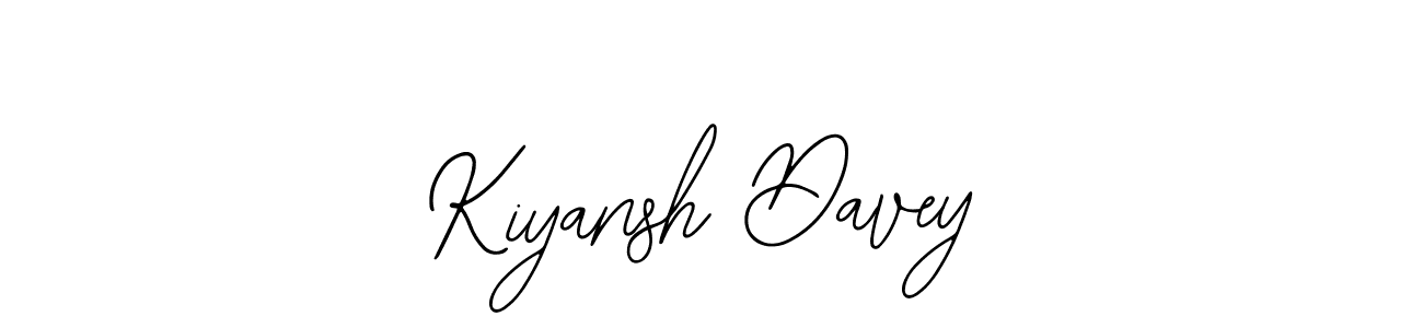 The best way (Bearetta-2O07w) to make a short signature is to pick only two or three words in your name. The name Kiyansh Davey include a total of six letters. For converting this name. Kiyansh Davey signature style 12 images and pictures png