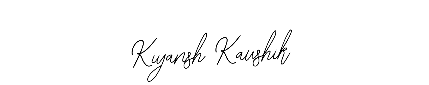 How to make Kiyansh Kaushik name signature. Use Bearetta-2O07w style for creating short signs online. This is the latest handwritten sign. Kiyansh Kaushik signature style 12 images and pictures png