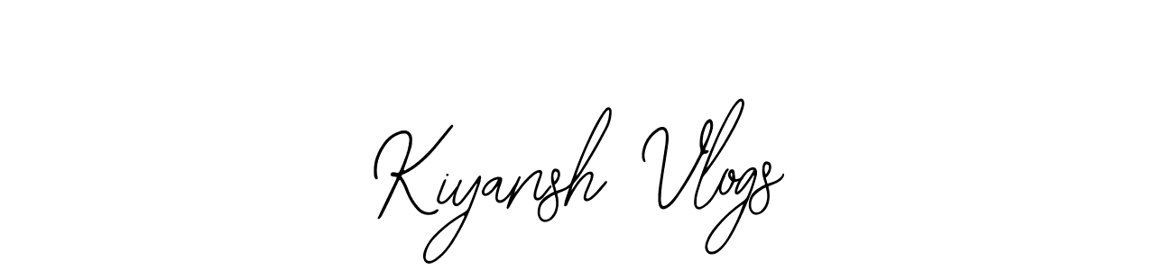 Use a signature maker to create a handwritten signature online. With this signature software, you can design (Bearetta-2O07w) your own signature for name Kiyansh Vlogs. Kiyansh Vlogs signature style 12 images and pictures png