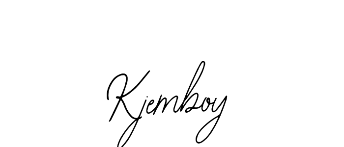 Use a signature maker to create a handwritten signature online. With this signature software, you can design (Bearetta-2O07w) your own signature for name Kjemboy. Kjemboy signature style 12 images and pictures png
