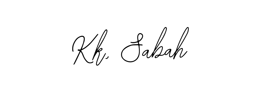 Design your own signature with our free online signature maker. With this signature software, you can create a handwritten (Bearetta-2O07w) signature for name Kk, Sabah. Kk, Sabah signature style 12 images and pictures png