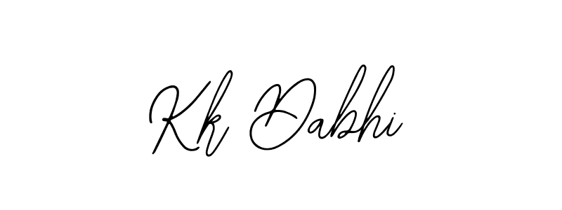 How to make Kk Dabhi name signature. Use Bearetta-2O07w style for creating short signs online. This is the latest handwritten sign. Kk Dabhi signature style 12 images and pictures png