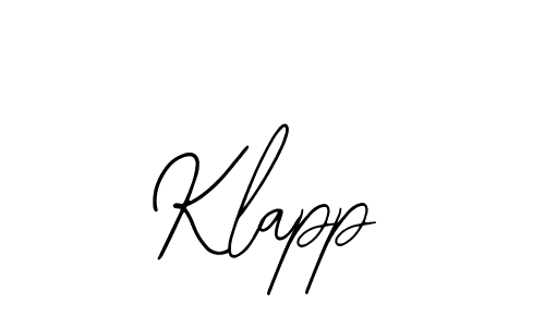 Make a beautiful signature design for name Klapp. With this signature (Bearetta-2O07w) style, you can create a handwritten signature for free. Klapp signature style 12 images and pictures png
