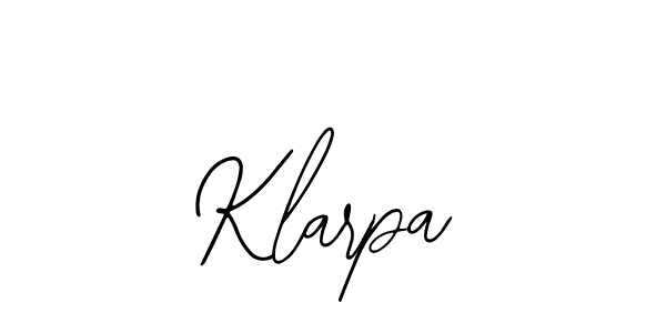 The best way (Bearetta-2O07w) to make a short signature is to pick only two or three words in your name. The name Klarpa include a total of six letters. For converting this name. Klarpa signature style 12 images and pictures png