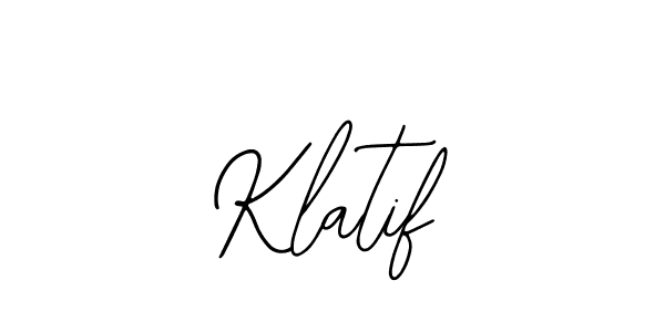Design your own signature with our free online signature maker. With this signature software, you can create a handwritten (Bearetta-2O07w) signature for name Klatif. Klatif signature style 12 images and pictures png