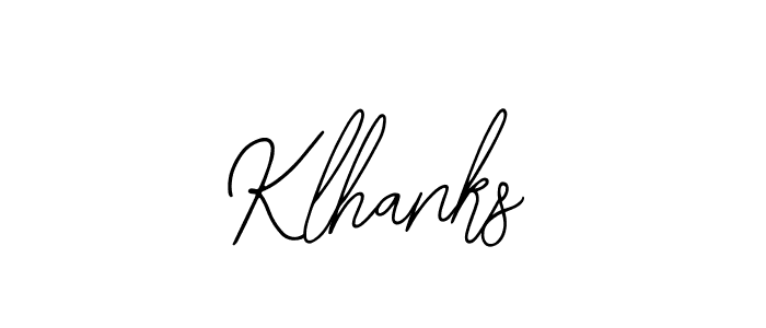 The best way (Bearetta-2O07w) to make a short signature is to pick only two or three words in your name. The name Klhanks include a total of six letters. For converting this name. Klhanks signature style 12 images and pictures png