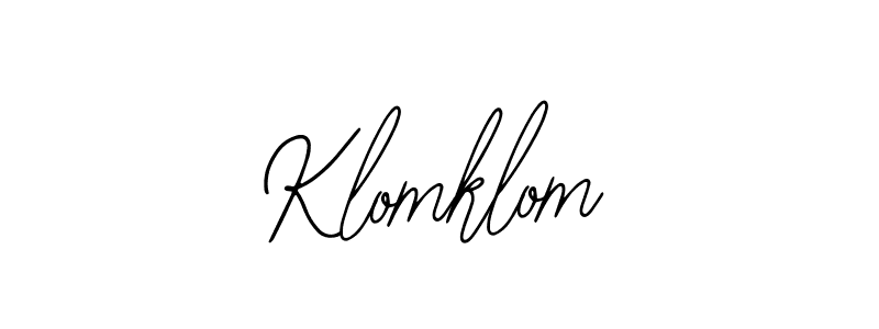 You should practise on your own different ways (Bearetta-2O07w) to write your name (Klomklom) in signature. don't let someone else do it for you. Klomklom signature style 12 images and pictures png