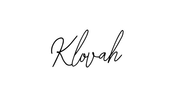 Klovah stylish signature style. Best Handwritten Sign (Bearetta-2O07w) for my name. Handwritten Signature Collection Ideas for my name Klovah. Klovah signature style 12 images and pictures png