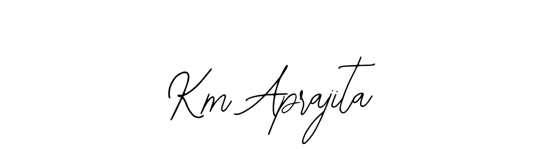 Use a signature maker to create a handwritten signature online. With this signature software, you can design (Bearetta-2O07w) your own signature for name Km Aprajita. Km Aprajita signature style 12 images and pictures png