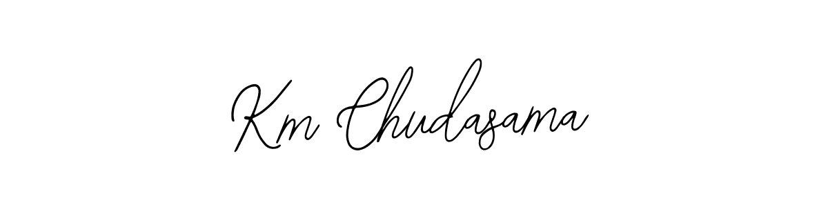 You should practise on your own different ways (Bearetta-2O07w) to write your name (Km Chudasama) in signature. don't let someone else do it for you. Km Chudasama signature style 12 images and pictures png