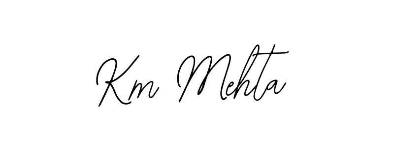 Use a signature maker to create a handwritten signature online. With this signature software, you can design (Bearetta-2O07w) your own signature for name Km Mehta. Km Mehta signature style 12 images and pictures png