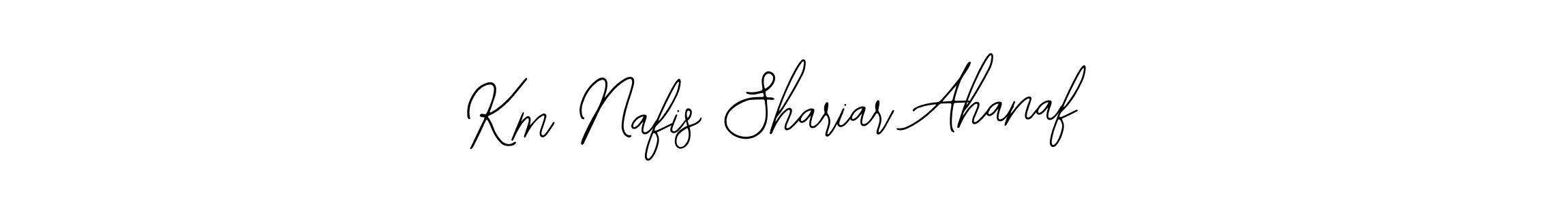 The best way (Bearetta-2O07w) to make a short signature is to pick only two or three words in your name. The name Km Nafis Shariar Ahanaf include a total of six letters. For converting this name. Km Nafis Shariar Ahanaf signature style 12 images and pictures png