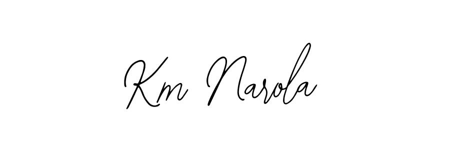 You should practise on your own different ways (Bearetta-2O07w) to write your name (Km Narola) in signature. don't let someone else do it for you. Km Narola signature style 12 images and pictures png