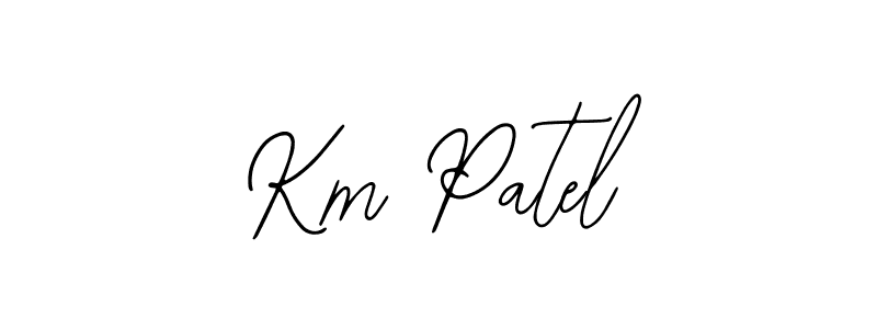 How to make Km Patel name signature. Use Bearetta-2O07w style for creating short signs online. This is the latest handwritten sign. Km Patel signature style 12 images and pictures png