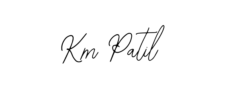 Use a signature maker to create a handwritten signature online. With this signature software, you can design (Bearetta-2O07w) your own signature for name Km Patil. Km Patil signature style 12 images and pictures png