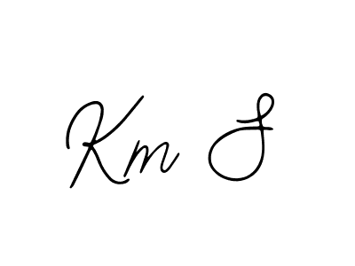 How to make Km S name signature. Use Bearetta-2O07w style for creating short signs online. This is the latest handwritten sign. Km S signature style 12 images and pictures png