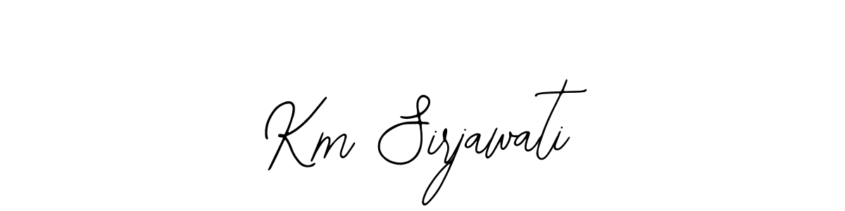 Also You can easily find your signature by using the search form. We will create Km Sirjawati name handwritten signature images for you free of cost using Bearetta-2O07w sign style. Km Sirjawati signature style 12 images and pictures png