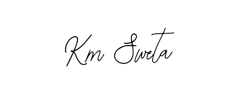 You should practise on your own different ways (Bearetta-2O07w) to write your name (Km Sweta) in signature. don't let someone else do it for you. Km Sweta signature style 12 images and pictures png