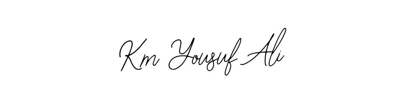 How to make Km Yousuf Ali signature? Bearetta-2O07w is a professional autograph style. Create handwritten signature for Km Yousuf Ali name. Km Yousuf Ali signature style 12 images and pictures png