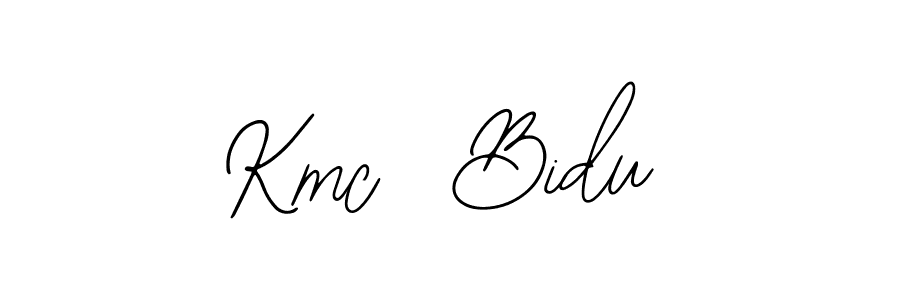 Use a signature maker to create a handwritten signature online. With this signature software, you can design (Bearetta-2O07w) your own signature for name Kmc  Bidu. Kmc  Bidu signature style 12 images and pictures png