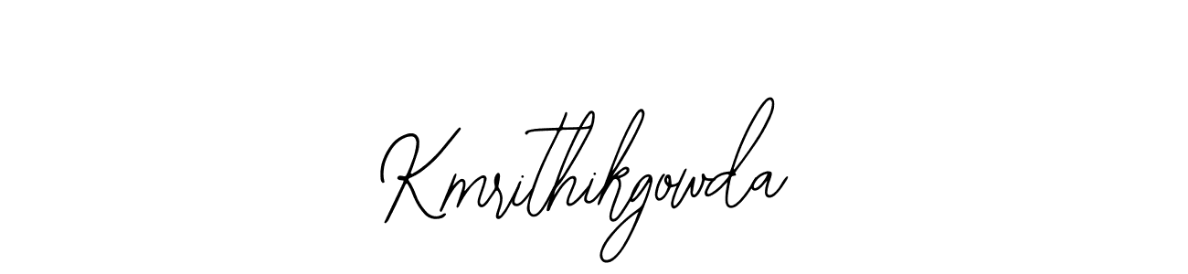 How to make Kmrithikgowda signature? Bearetta-2O07w is a professional autograph style. Create handwritten signature for Kmrithikgowda name. Kmrithikgowda signature style 12 images and pictures png