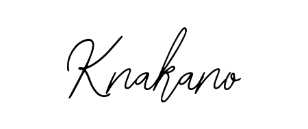 The Bearetta-2O07w handwriting style adds charm and authenticity to name Knakano. A wonderful choice for personal thank-you notes. Knakano signature style 12 images and pictures png