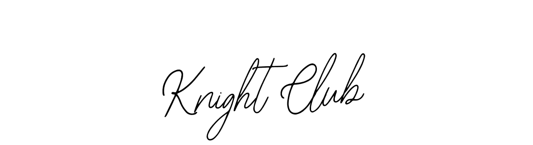 Knight Club stylish signature style. Best Handwritten Sign (Bearetta-2O07w) for my name. Handwritten Signature Collection Ideas for my name Knight Club. Knight Club signature style 12 images and pictures png