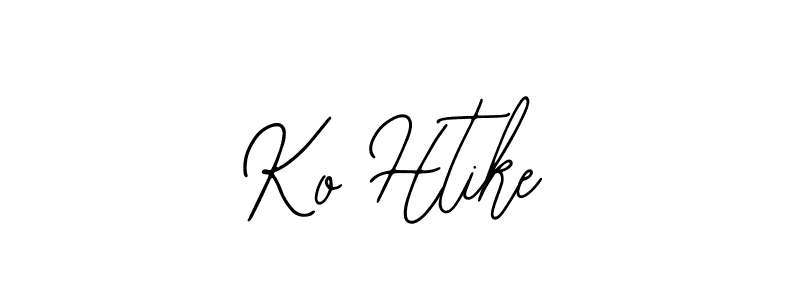 Use a signature maker to create a handwritten signature online. With this signature software, you can design (Bearetta-2O07w) your own signature for name Ko Htike. Ko Htike signature style 12 images and pictures png