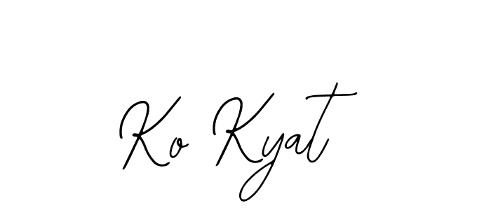 Use a signature maker to create a handwritten signature online. With this signature software, you can design (Bearetta-2O07w) your own signature for name Ko Kyat. Ko Kyat signature style 12 images and pictures png