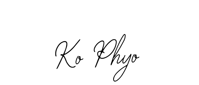 Also You can easily find your signature by using the search form. We will create Ko Phyo name handwritten signature images for you free of cost using Bearetta-2O07w sign style. Ko Phyo signature style 12 images and pictures png