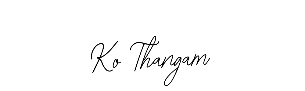 Use a signature maker to create a handwritten signature online. With this signature software, you can design (Bearetta-2O07w) your own signature for name Ko Thangam. Ko Thangam signature style 12 images and pictures png