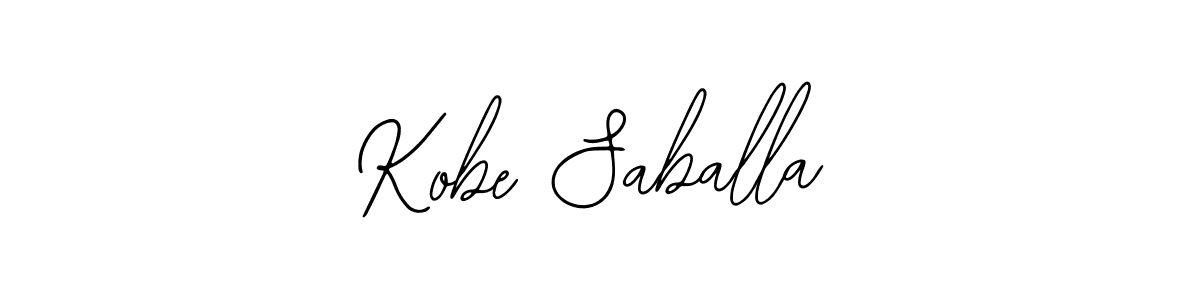 How to make Kobe Saballa name signature. Use Bearetta-2O07w style for creating short signs online. This is the latest handwritten sign. Kobe Saballa signature style 12 images and pictures png