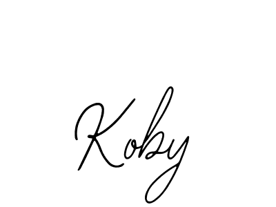 Make a beautiful signature design for name Koby. With this signature (Bearetta-2O07w) style, you can create a handwritten signature for free. Koby signature style 12 images and pictures png