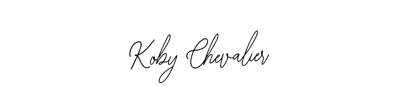 How to make Koby Chevalier name signature. Use Bearetta-2O07w style for creating short signs online. This is the latest handwritten sign. Koby Chevalier signature style 12 images and pictures png