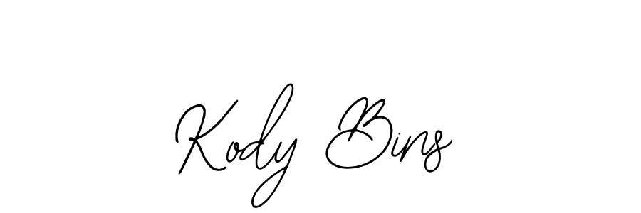 How to make Kody Bins name signature. Use Bearetta-2O07w style for creating short signs online. This is the latest handwritten sign. Kody Bins signature style 12 images and pictures png