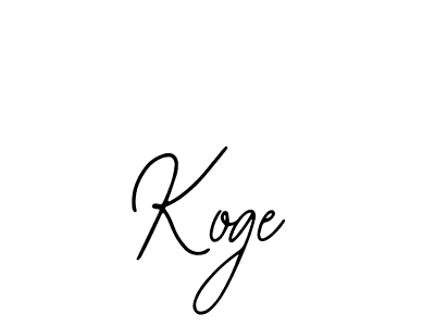 How to make Koge signature? Bearetta-2O07w is a professional autograph style. Create handwritten signature for Koge name. Koge signature style 12 images and pictures png