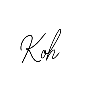 if you are searching for the best signature style for your name Koh. so please give up your signature search. here we have designed multiple signature styles  using Bearetta-2O07w. Koh signature style 12 images and pictures png