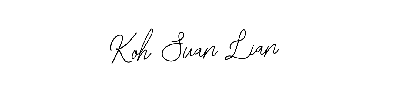 Similarly Bearetta-2O07w is the best handwritten signature design. Signature creator online .You can use it as an online autograph creator for name Koh Suan Lian. Koh Suan Lian signature style 12 images and pictures png
