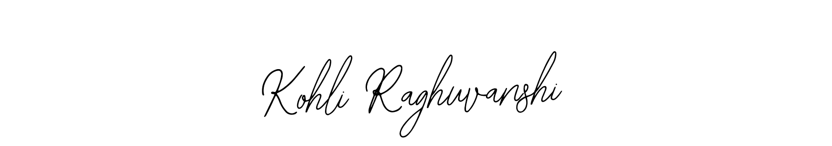 Use a signature maker to create a handwritten signature online. With this signature software, you can design (Bearetta-2O07w) your own signature for name Kohli Raghuvanshi. Kohli Raghuvanshi signature style 12 images and pictures png
