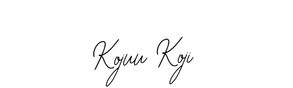 You should practise on your own different ways (Bearetta-2O07w) to write your name (Kojuu Koji) in signature. don't let someone else do it for you. Kojuu Koji signature style 12 images and pictures png