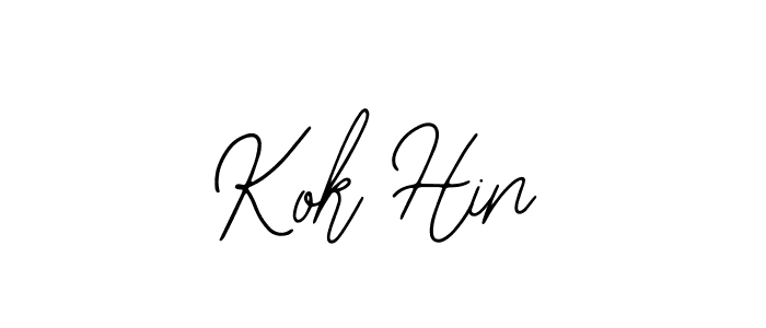 Use a signature maker to create a handwritten signature online. With this signature software, you can design (Bearetta-2O07w) your own signature for name Kok Hin. Kok Hin signature style 12 images and pictures png