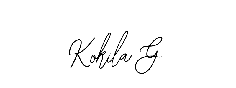 Similarly Bearetta-2O07w is the best handwritten signature design. Signature creator online .You can use it as an online autograph creator for name Kokila G. Kokila G signature style 12 images and pictures png
