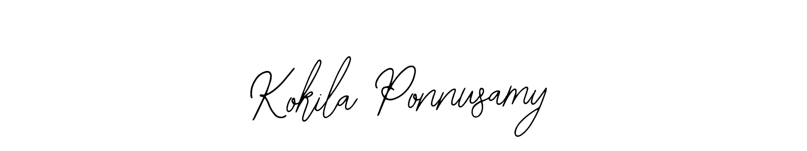Also we have Kokila Ponnusamy name is the best signature style. Create professional handwritten signature collection using Bearetta-2O07w autograph style. Kokila Ponnusamy signature style 12 images and pictures png